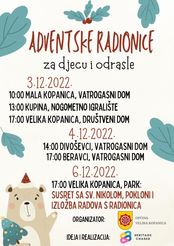 Adventske radionice na području Općine Velika Kopanica